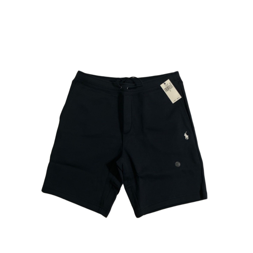 Polo Ralph Lauren Mens Large Navy Blue Double Knit Fleece Sweat Shorts NWT